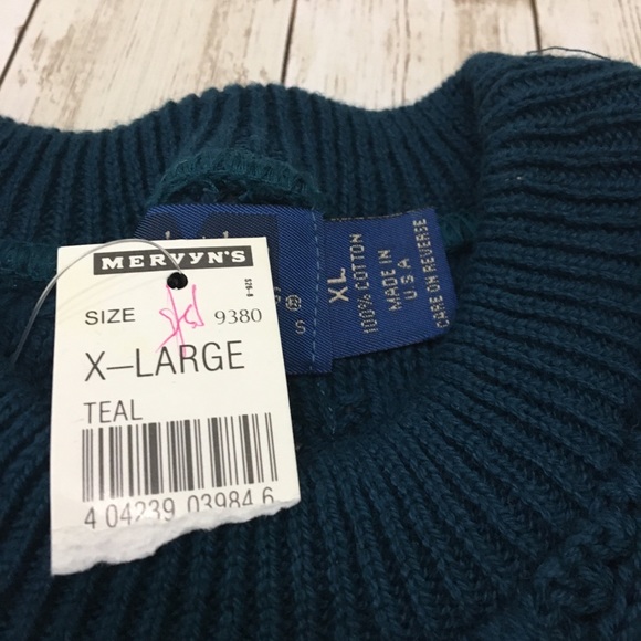 NWT Vtg Cambridge Classics Mervyns Teal Sweater - Picture 6 of 10